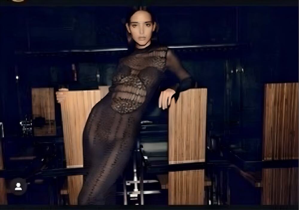 NWT God Save Queens Violet Black Sheer Lace Long Sleeve Midi Dress L